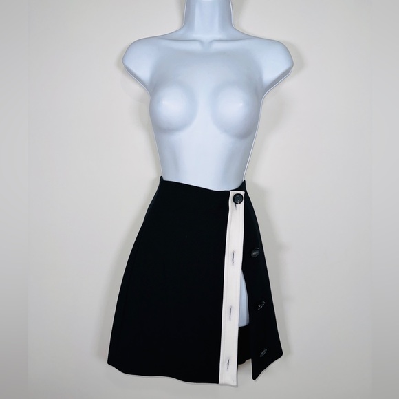 Black & White Button Down Mini Skirt By Kate Spade Size 6 - Picture 3 of 11